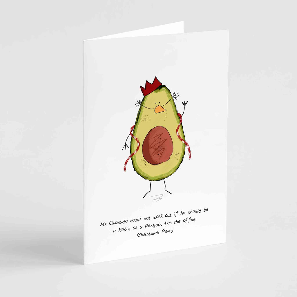 Avocado Office Christmas Party Greeting Card Richard Darani Greeting & Note Cards Avocado Office Party Greeting Card | Richard DaraniÊ