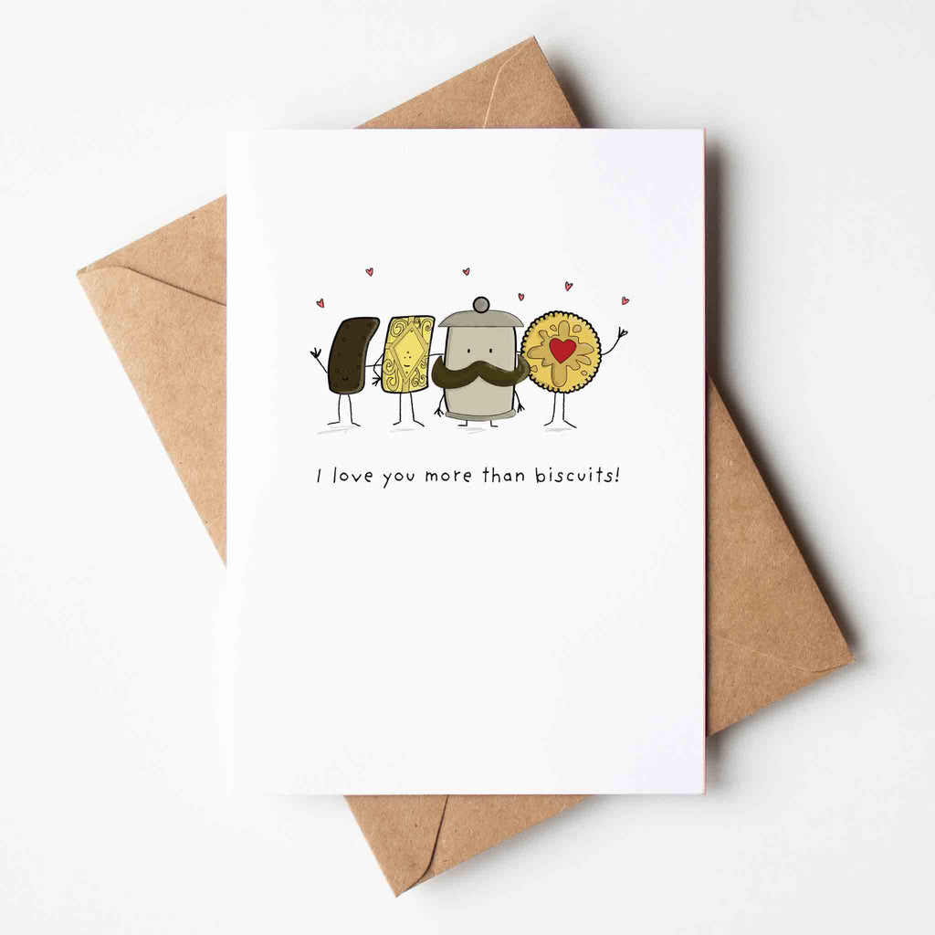 I Love You More Than Biscuits Greeting Card Richard Darani Greeting & Note Cards I Love You More Than Biscuits Greeting Card - Richard Darani
