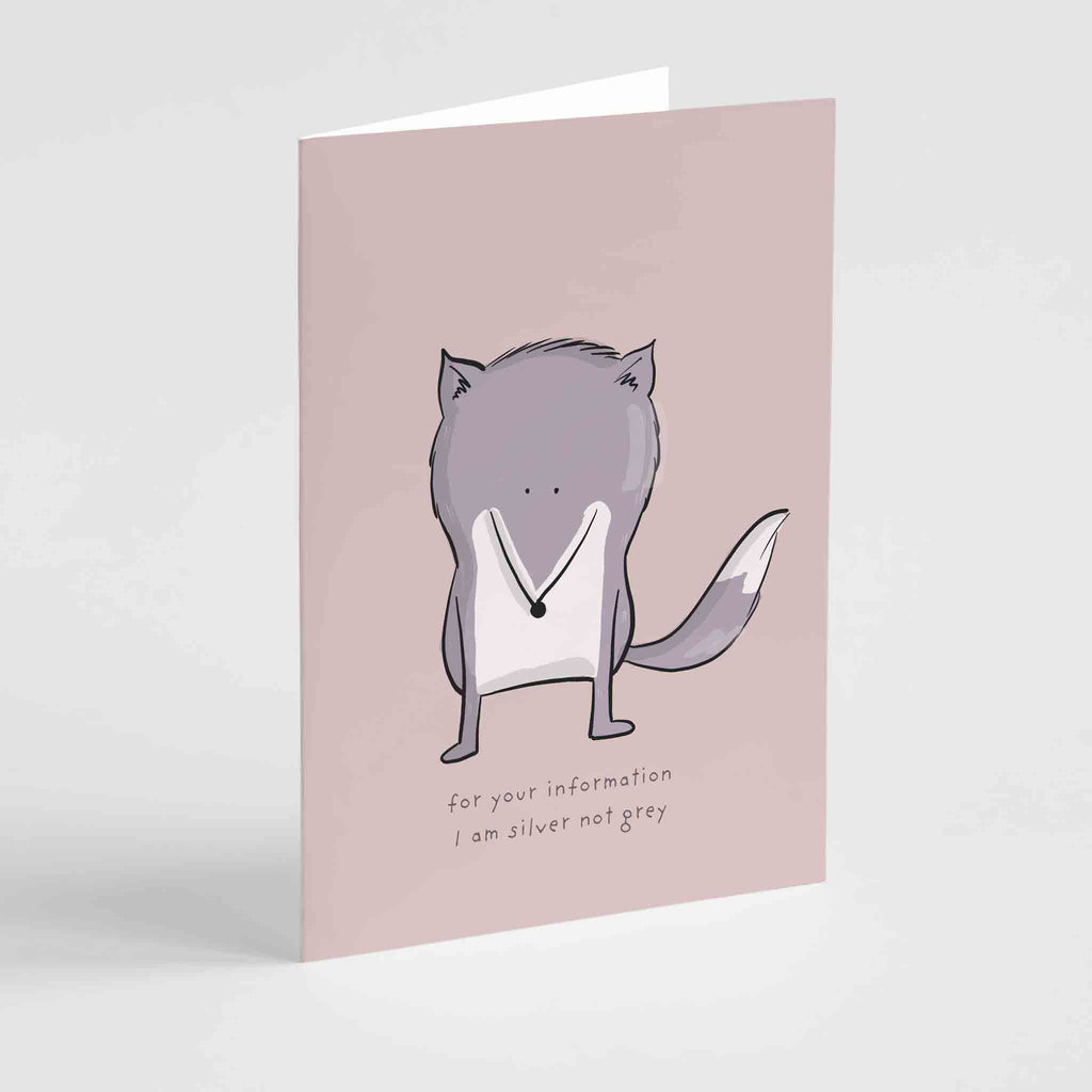 Silver Fox Birthday Greeting Card Richard Darani Greeting & Note Cards Silver Fox Card - Richard Darani